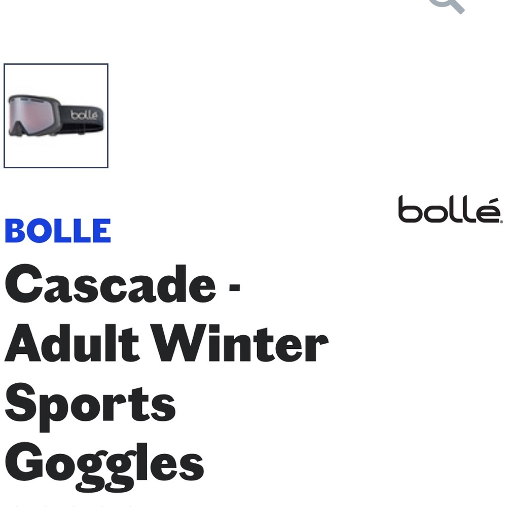 Unisex Adult Snow Goggles by Bollé, very good condition